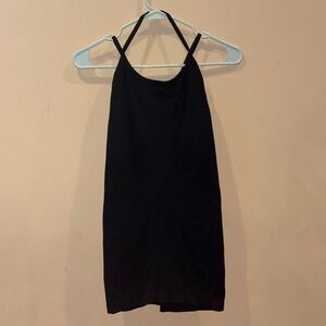 Fabletics Black Strappy Tank Top- Built in bra